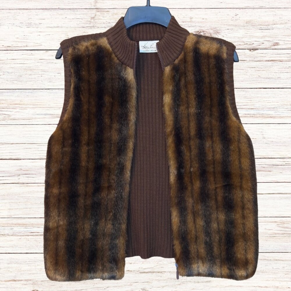 Kathie Lee Collection Faux Fur Vest